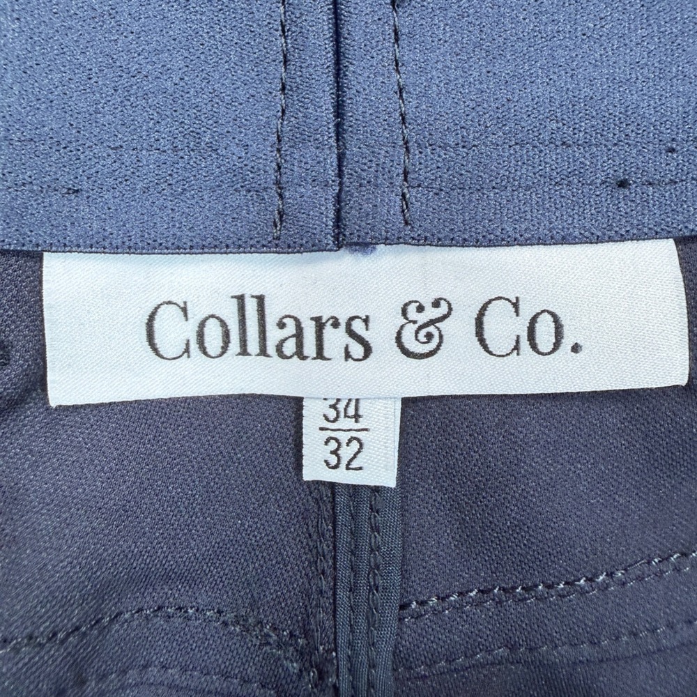 Collars & Co Mens Size 34x32 CEO Tech Pull-On Pants Navy Blue Stretch Chino NWT - Picture 5 of 9